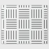 白黒抽象的で幾何学的なパターン-。 ラッピングペーパー (フラット)