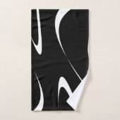 白黒抽象的なパターン-。 バスタオルセット (ハンドタオル)