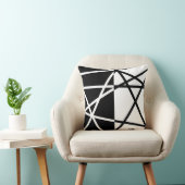 白黒抽象的な枕 クッション (椅子)