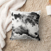 白黒抽象的な正方形の定形枕 クッション (ブランケット)