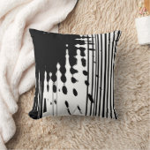 白黒抽象的な装飾用クッション クッション (ブランケット)