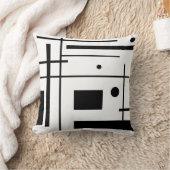 白黒抽象美術の装飾用クッション クッション (ブランケット)