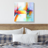 白黒抽象芸術のアートワークモダン キャンバスプリント (インサイチュ (寝室))