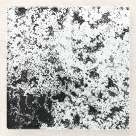 白黒抽象芸術の汚れ「雲」の形成 ガラスコースター