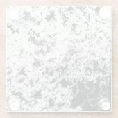 白黒抽象芸術の汚れ「雲」の形成 ガラスコースター (裏面)