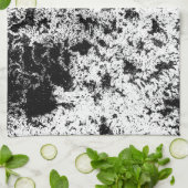 白黒抽象芸術の汚れ「雲」の形成 キッチンタオル (折り畳み)