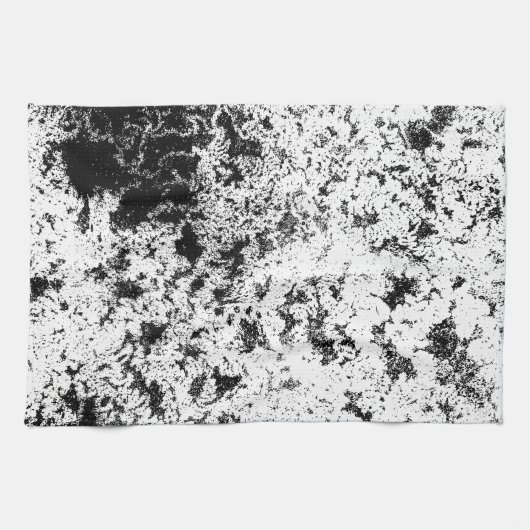 白黒抽象芸術の汚れ「雲」の形成 キッチンタオル (横)