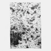 白黒抽象芸術の汚れ「雲」の形成 キッチンタオル (縦)