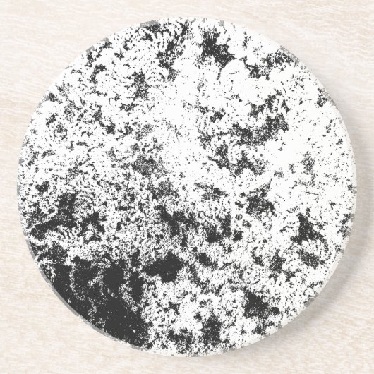 白黒抽象芸術の汚れ「雲」の形成 コースター (正面)