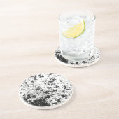 白黒抽象芸術の汚れ「雲」の形成 コースター (側面)