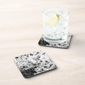 白黒抽象芸術の汚れ「雲」の形成 コースター (右側)
