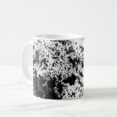 白黒抽象芸術の汚れ「雲」の形成 コーヒーマグカップ (正面左)