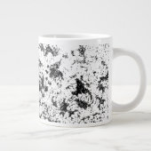 白黒抽象芸術の汚れ「雲」の形成 ジャンボコーヒーマグカップ (右)