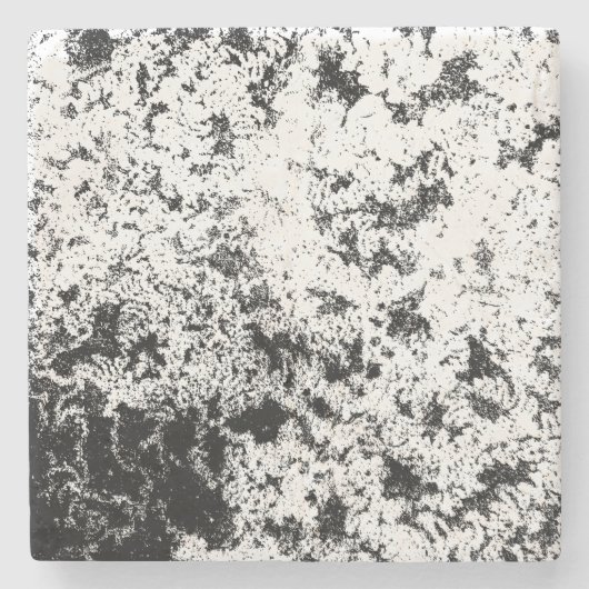 白黒抽象芸術の汚れ「雲」の形成 ストーンコースター (正面)