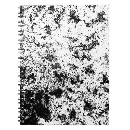 白黒抽象芸術の汚れ「雲」の形成 ノートブック (正面)