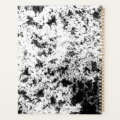 白黒抽象芸術の汚れ「雲」の形成 プランナー手帳 (裏面)