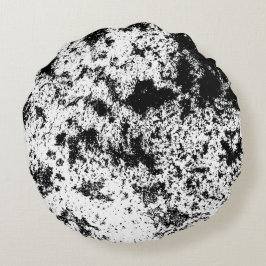 白黒抽象芸術の汚れ「雲」の形成 ラウンドクッション