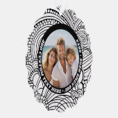 白黒抽象芸術の着色 – クリスマスフォト オーナメントカード (右)