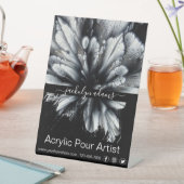 白黒抽象芸術アイコン事業情報 台座サイン (インサイチュ)