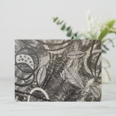 白黒抽象芸術アクリルアート空白のカード (スタンド正面)