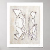 白黒抽象芸術アートカップルのアーカイブプリント ポスター (正面)
