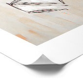 白黒抽象芸術アートカップルのアーカイブプリント ポスター (角)