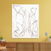 白黒抽象芸術アートモダン – カップル向け キャンバスプリント (インサイチュ (リビング))