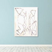 白黒抽象芸術アートモダン – カップル向け キャンバスプリント (インサイチュ (ウッドフロア))