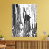 白黒抽象芸術アート キャンバスプリント (インサイチュ (リビング))