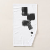 白黒抽象芸術アーミニマルトNr113 バスタオルセット (ハンドタオル)