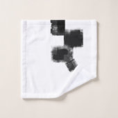 白黒抽象芸術アーミニマルトNr113 バスタオルセット (ウォッシュタオル)