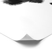 白黒抽象芸術アーミニマルトNr113 ポスター (角)