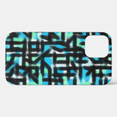白黒抽象芸術アーモダン絵画ツ Case-Mate iPhoneケース (裏面 (横))