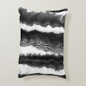 白黒抽象芸術イリュージョンモダンアート アクセントクッション (裏面(縦))