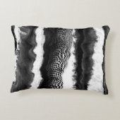 白黒抽象芸術イリュージョンモダンアート アクセントクッション (裏面)