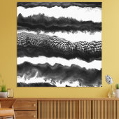 白黒抽象芸術イリュージョンモダンアート キャンバスプリント (インサイチュ (リビング))