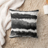 白黒抽象芸術イリュージョンモダンアート クッション (ブランケット)