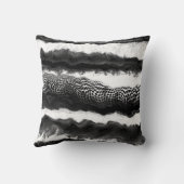 白黒抽象芸術イリュージョンモダンアート クッション (裏面)