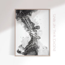 白黒抽象芸術ウォールアートの表現