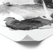 白黒抽象芸術ウォールアートの表現 ポスター (角)