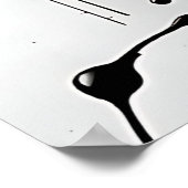 白黒抽象芸術ウォールアートホース ポスター (角)