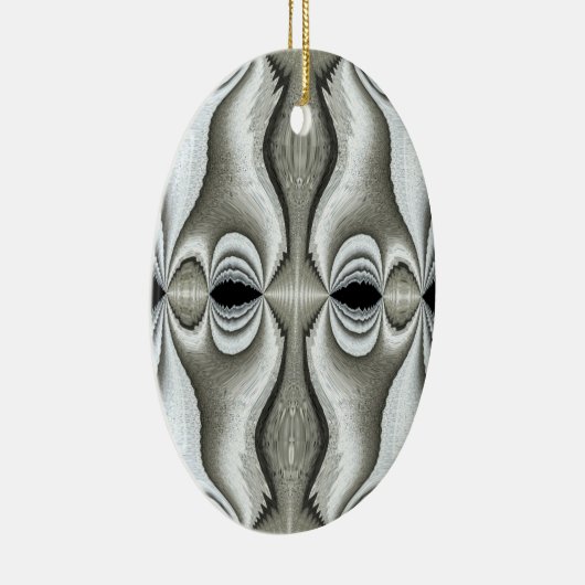 白黒抽象芸術オーナメント2 セラミックオーナメント (右)