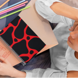 白黒抽象芸術キリン柄ノート ノートブック