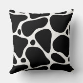 白黒抽象芸術キリン模様 クッション (裏面)