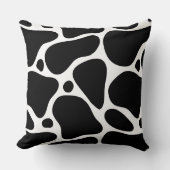 白黒抽象芸術キリン模様 クッション (正面)