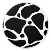 白黒抽象芸術キリン模様 セラミックノブ (正面)