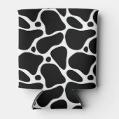 白黒抽象芸術キリン模様 缶クーラー (正面)
