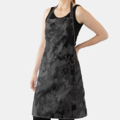 白黒抽象芸術グラフィックアートデザイン エプロン (インサイチュ)