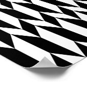 白黒抽象芸術グラフィックパターン。 ポスター (角)