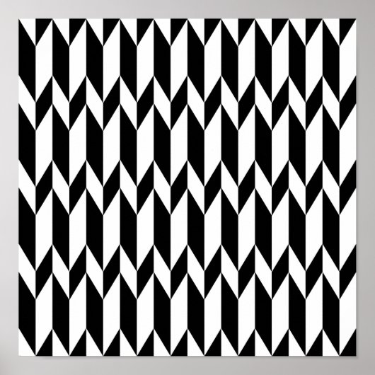 白黒抽象芸術グラフィックパターン。 ポスター (正面)